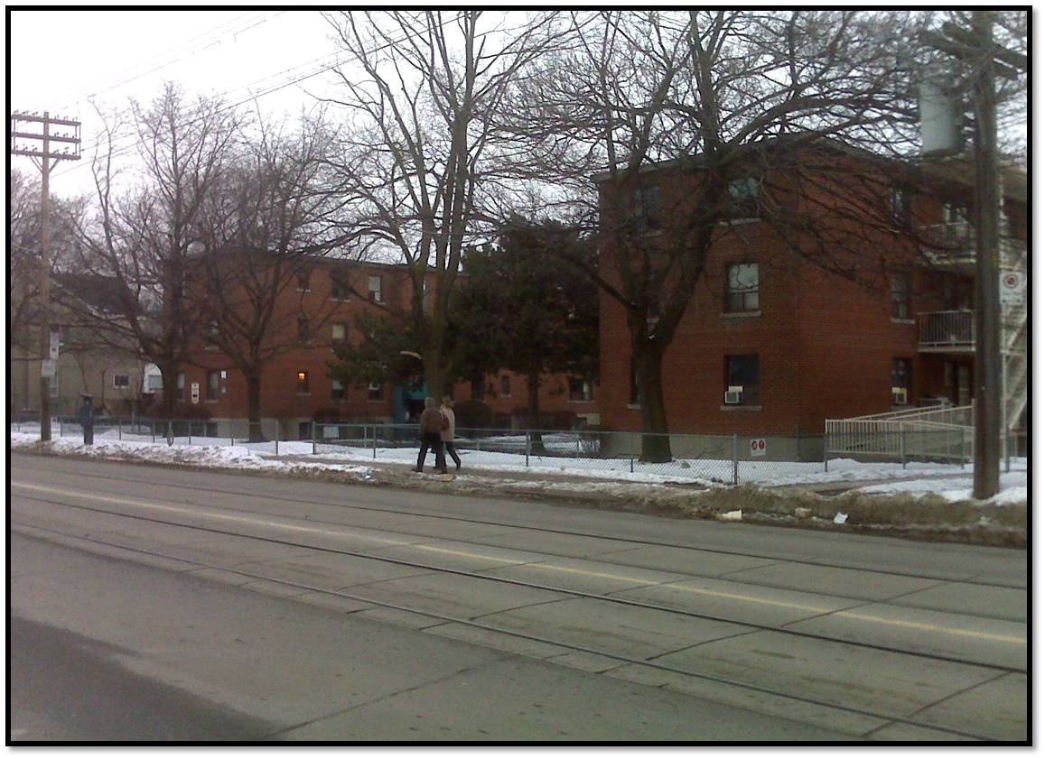 Greenwood Court, winter 2009, site of the Motordrome. Photograph by Joanne Doucette