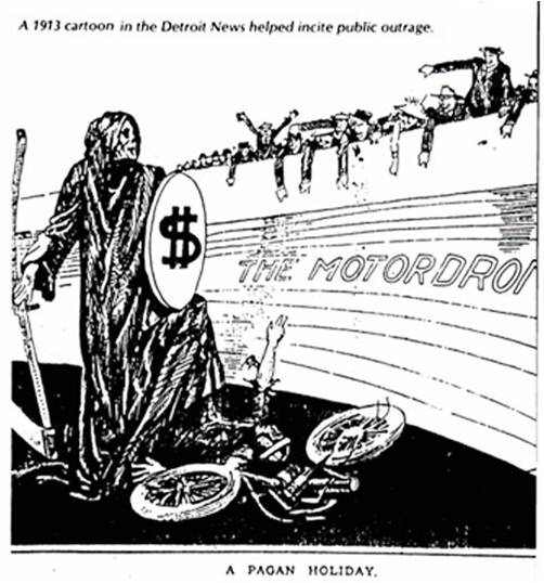 Cartoon, Detroit News, 1913 