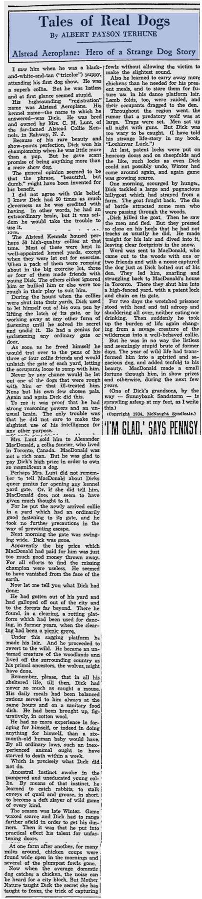 Reading Eagle, July 6, 1934 Alstead Eagle