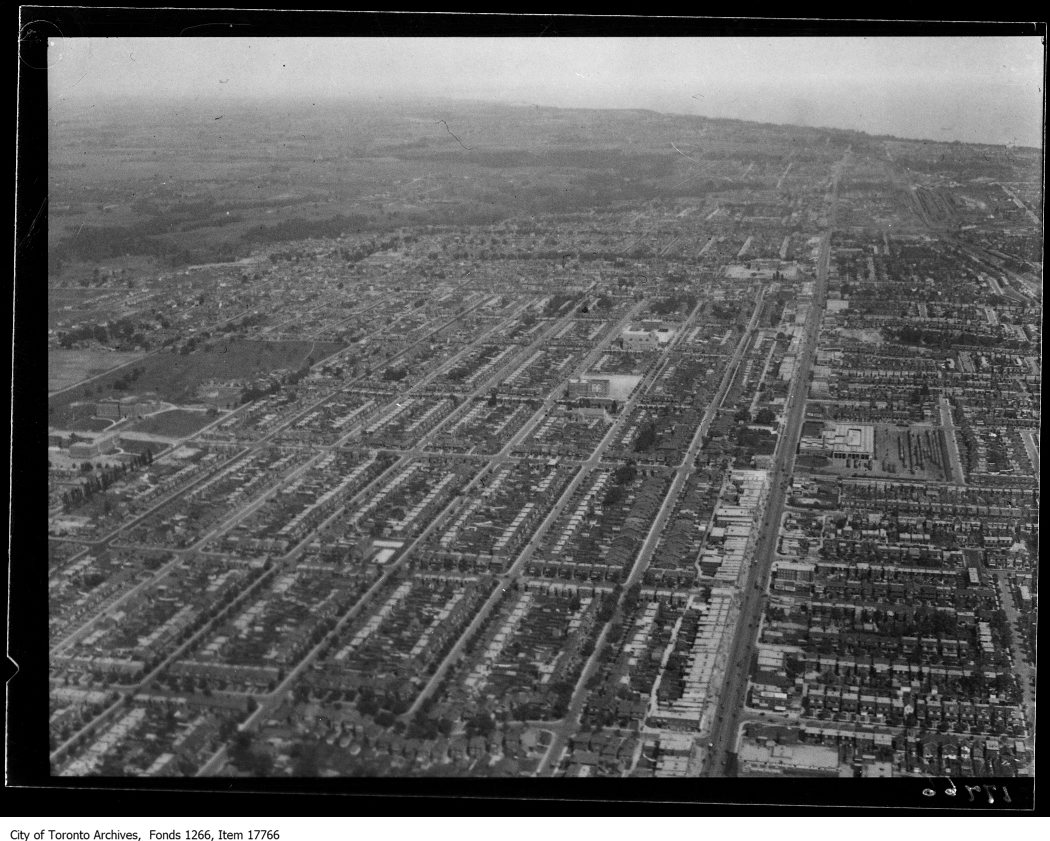 Aerial shots, East Toronto. - August 30, 1929