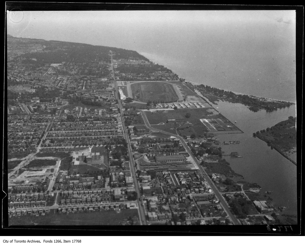Aerial shots, Woodbine back and Ashbridge's Bay. - August 30, 1929