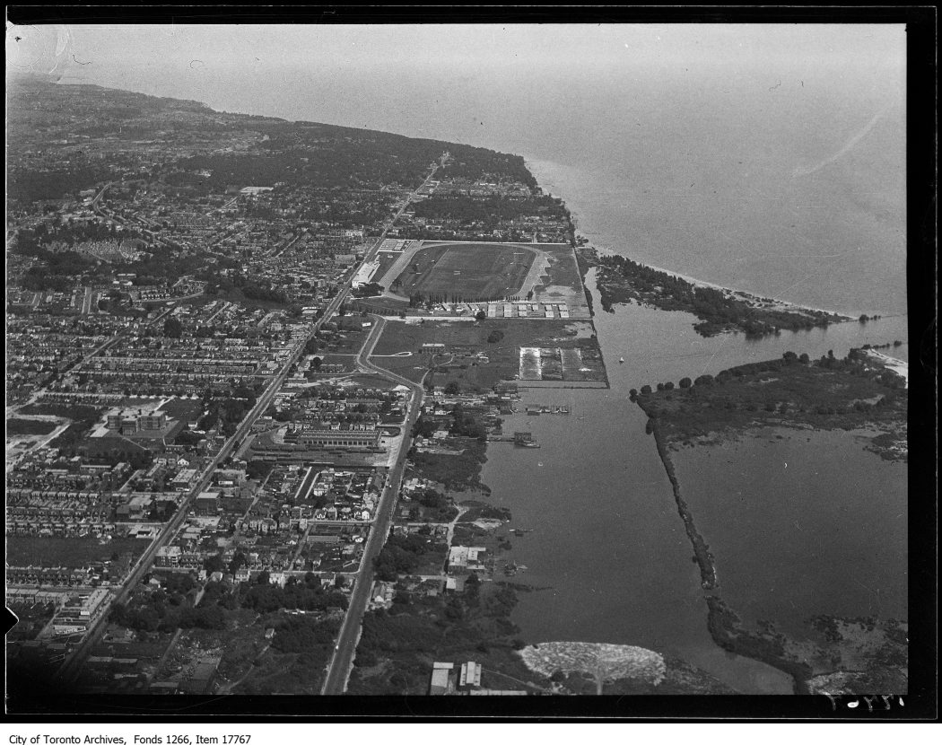Aerial shots, Woodbine back and Ashbridge's Bay. - August 30, 1929