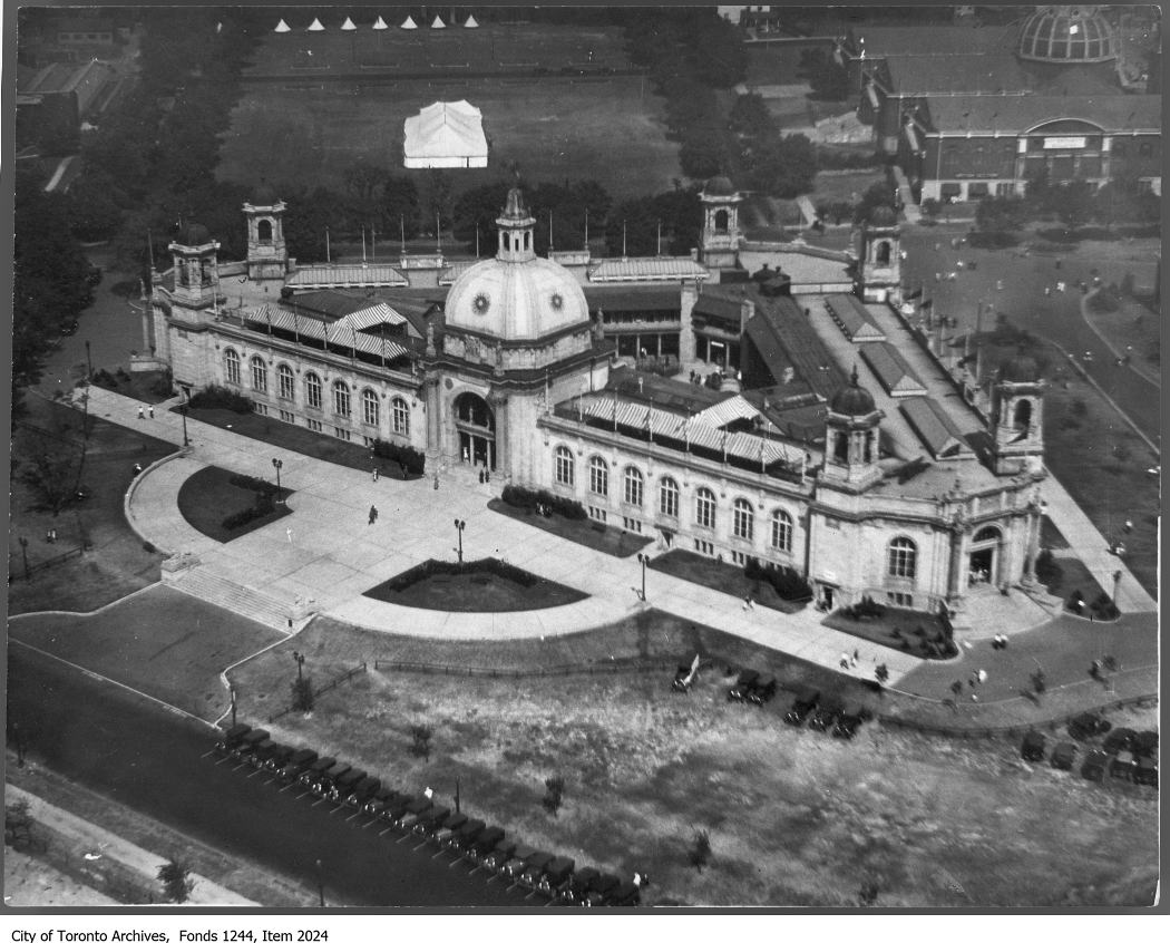 Ontario Government Building, CNE, seen from blimp. - 1929