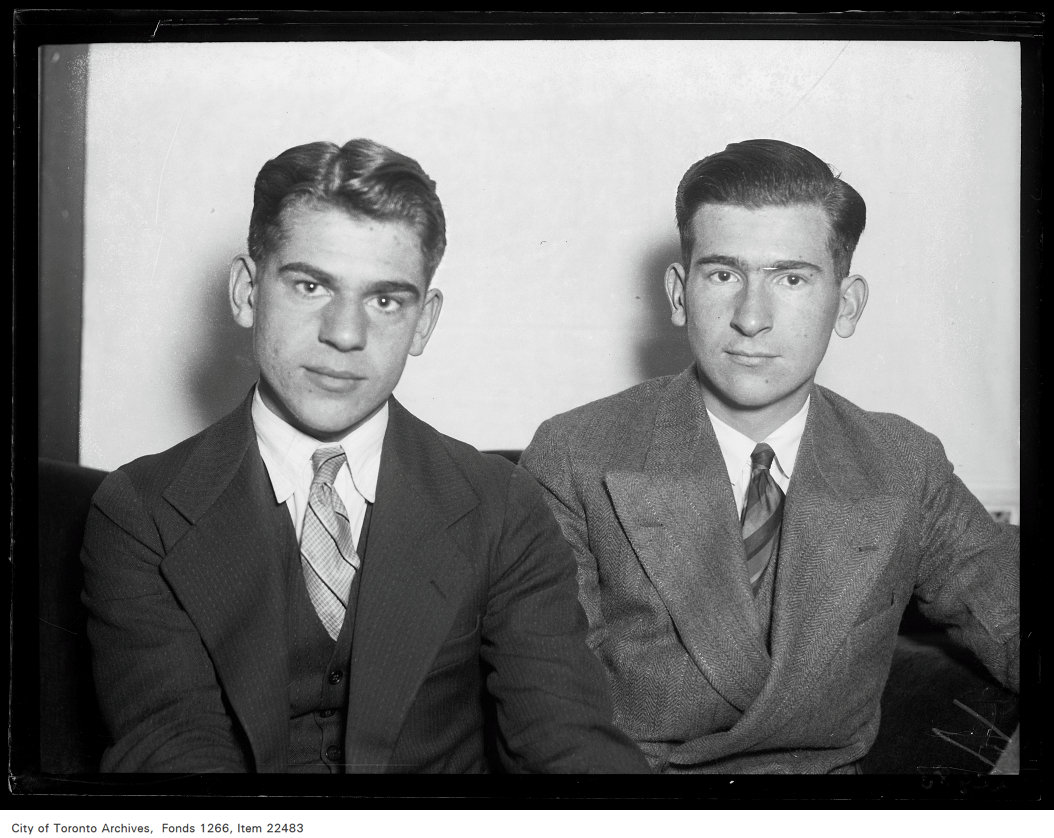 Riverdale Collegiate [commencement portraits], Harold and Carl Medcof, 85 Earl Grey Road.