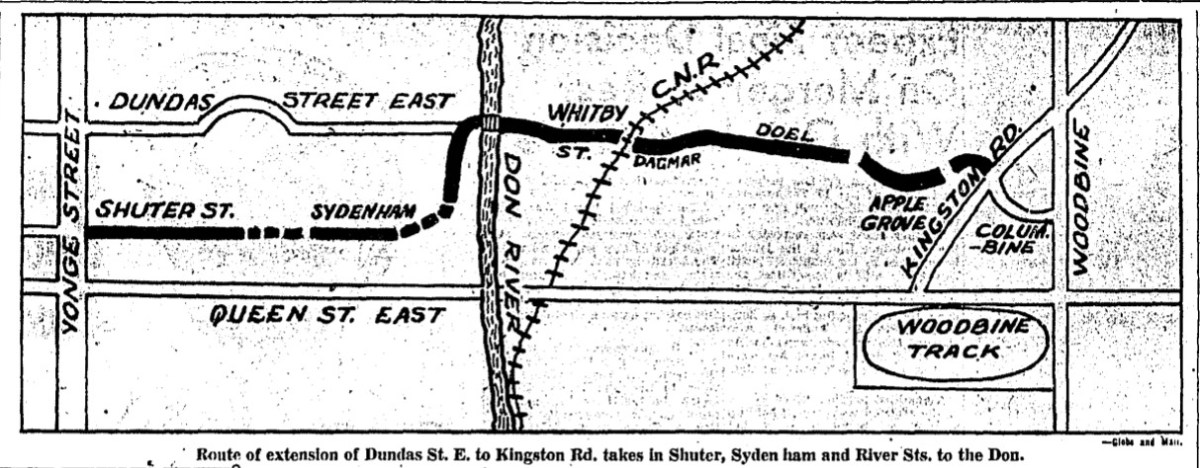 19500608 GM Dundas Extension Map