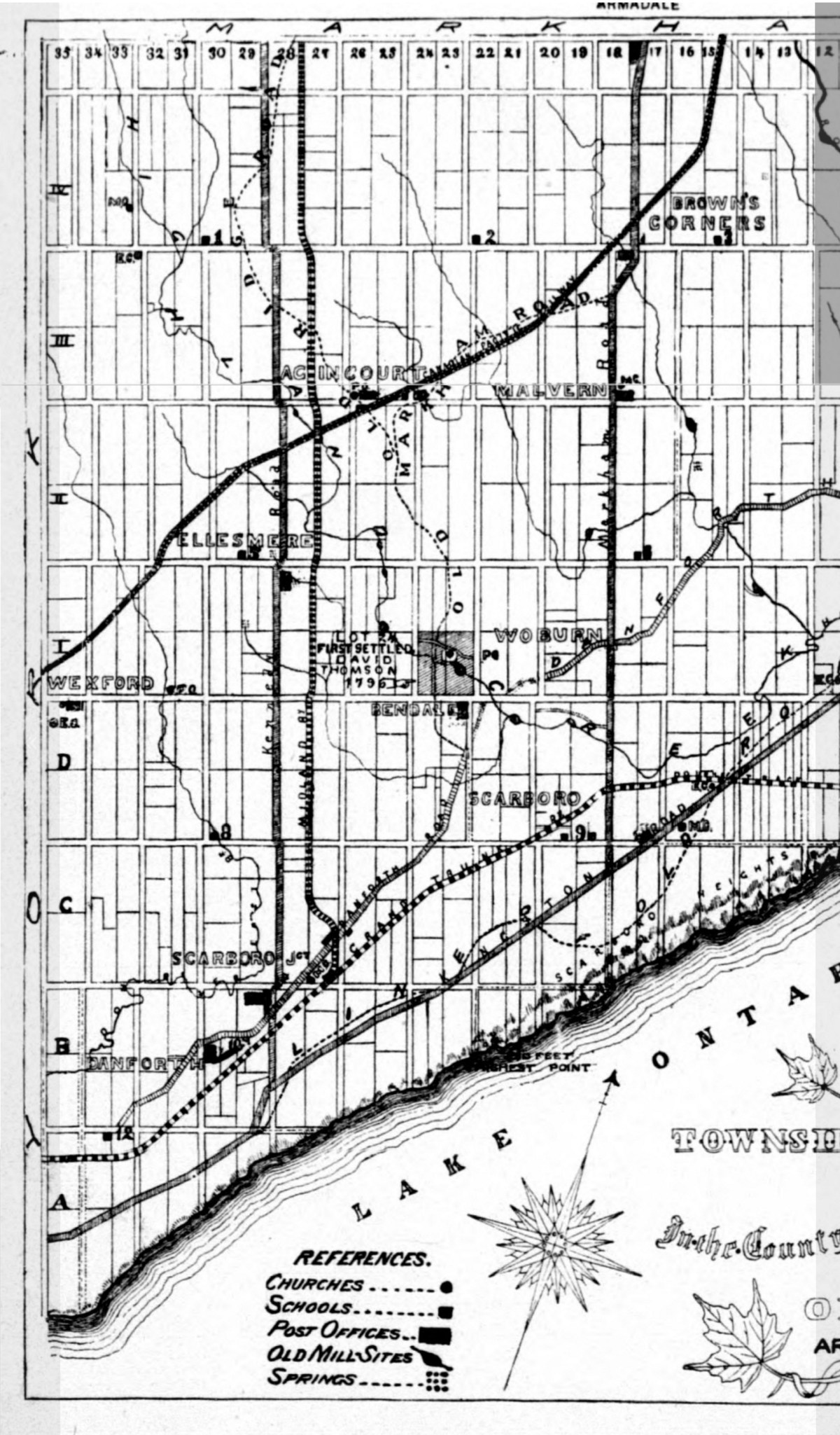 1896 Map of Scarboro Left side
