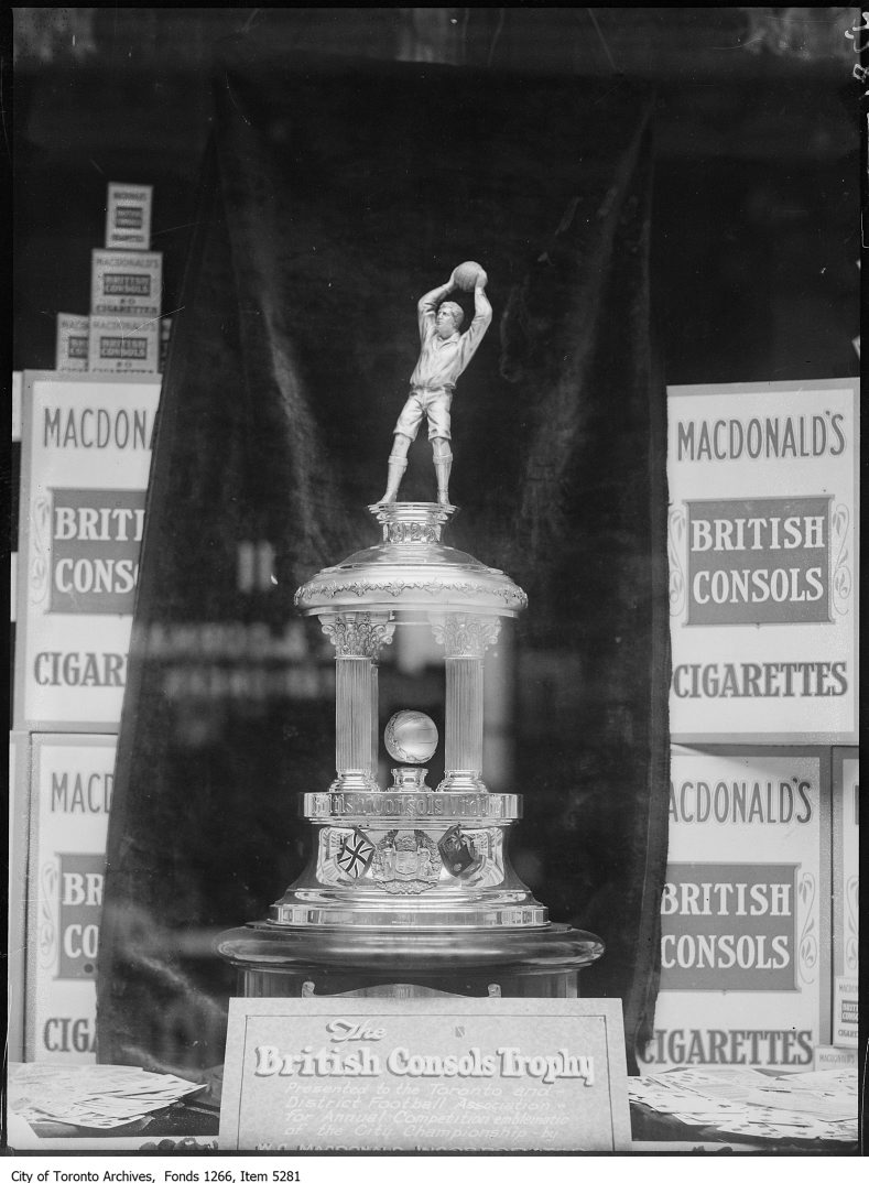 British Consols Soccer Trophy, front. - May 20, 1925