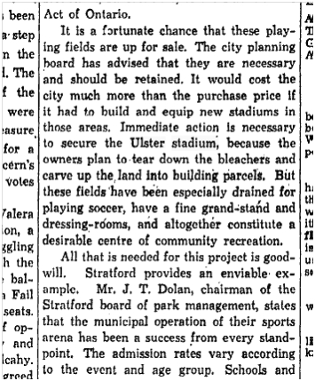 Save the Ulster Stadium Toronto Star, May 10, 1944 - Copy