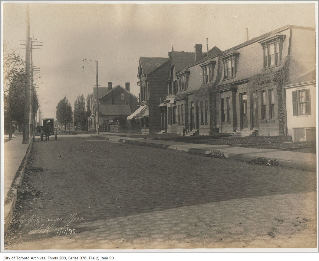 New cedar block pavement Harbord Street - Robert Street to Spadina Avenue
