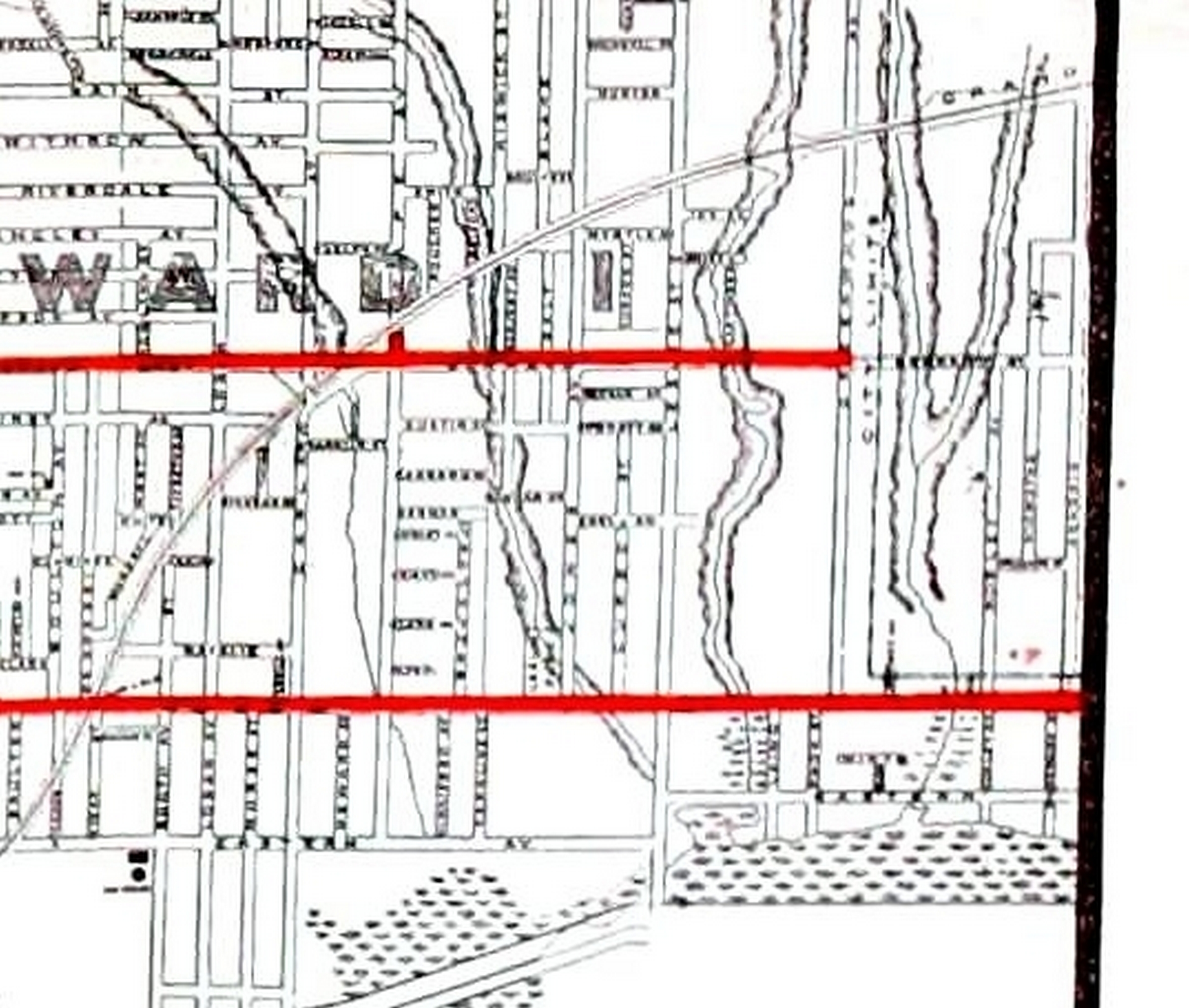 1912 Rex Chocolate map Leslieville