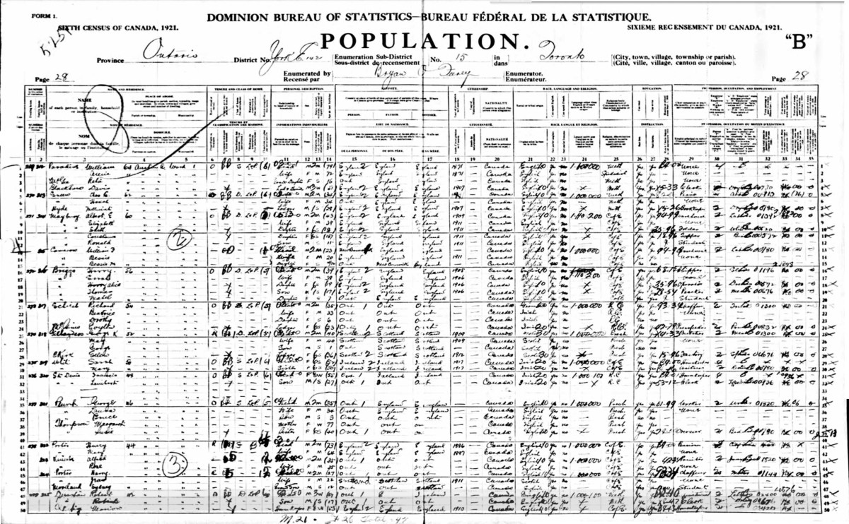 1921 Census Austin Ave p 28