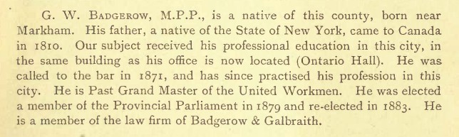 Badgerow Adam History of Toronto and the County of York, Vol. II, 1895