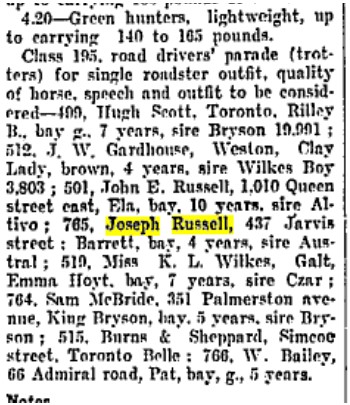 19060830 GL John E. Russell 1010 Queen St E