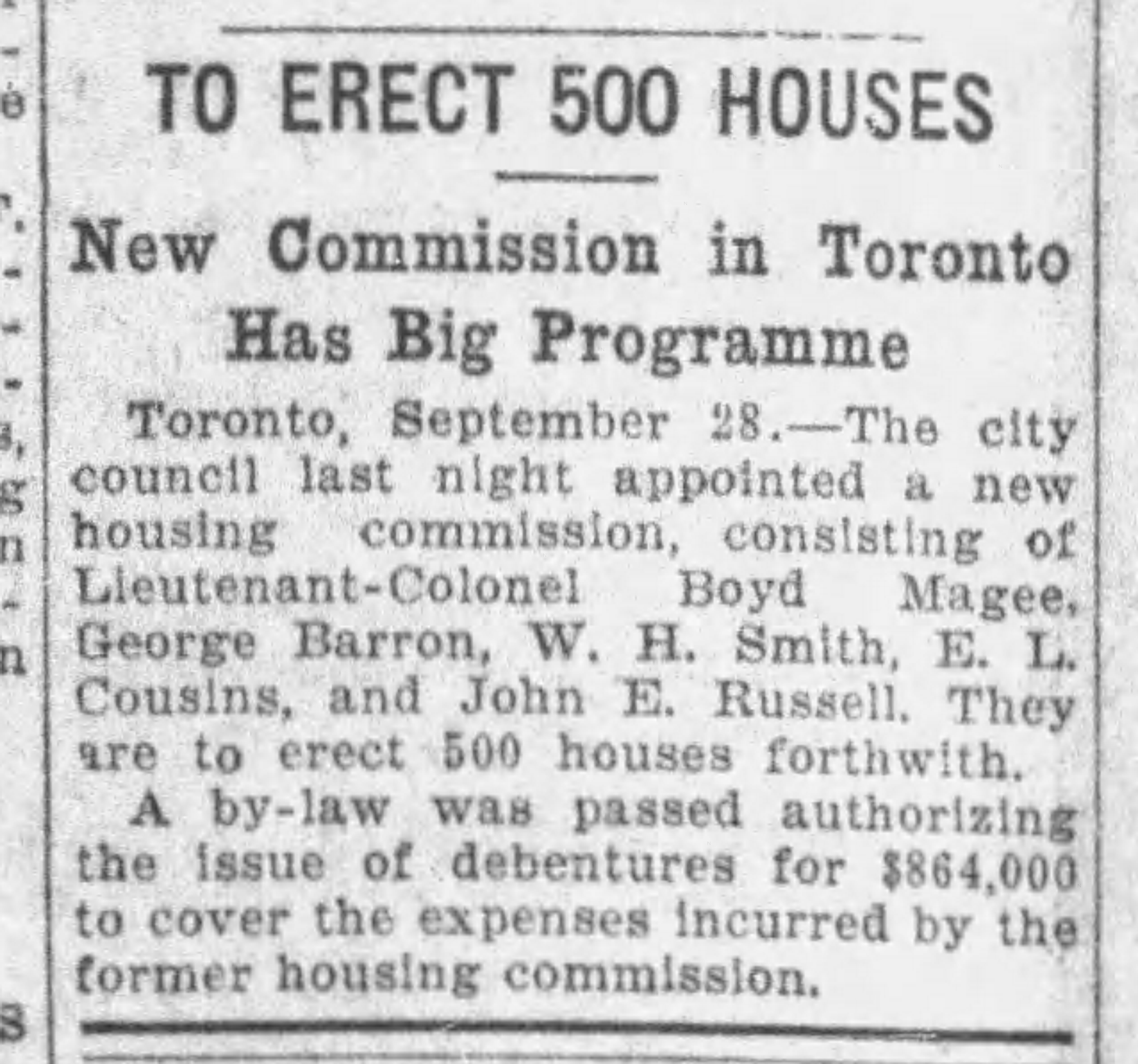 19200929 Gazette (Mtl) JER housing contract