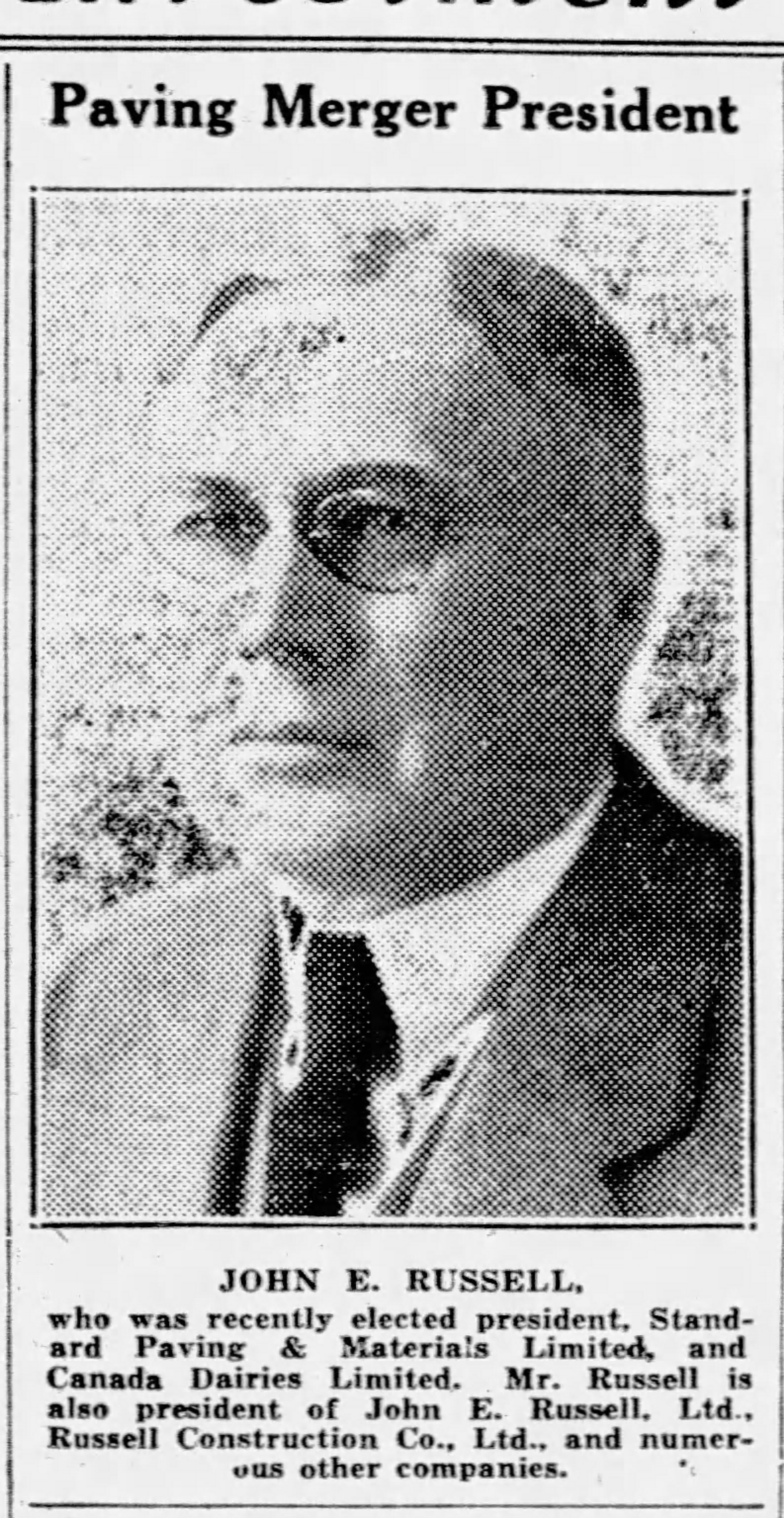 19290315 Financial Post JER elected Standard Paving