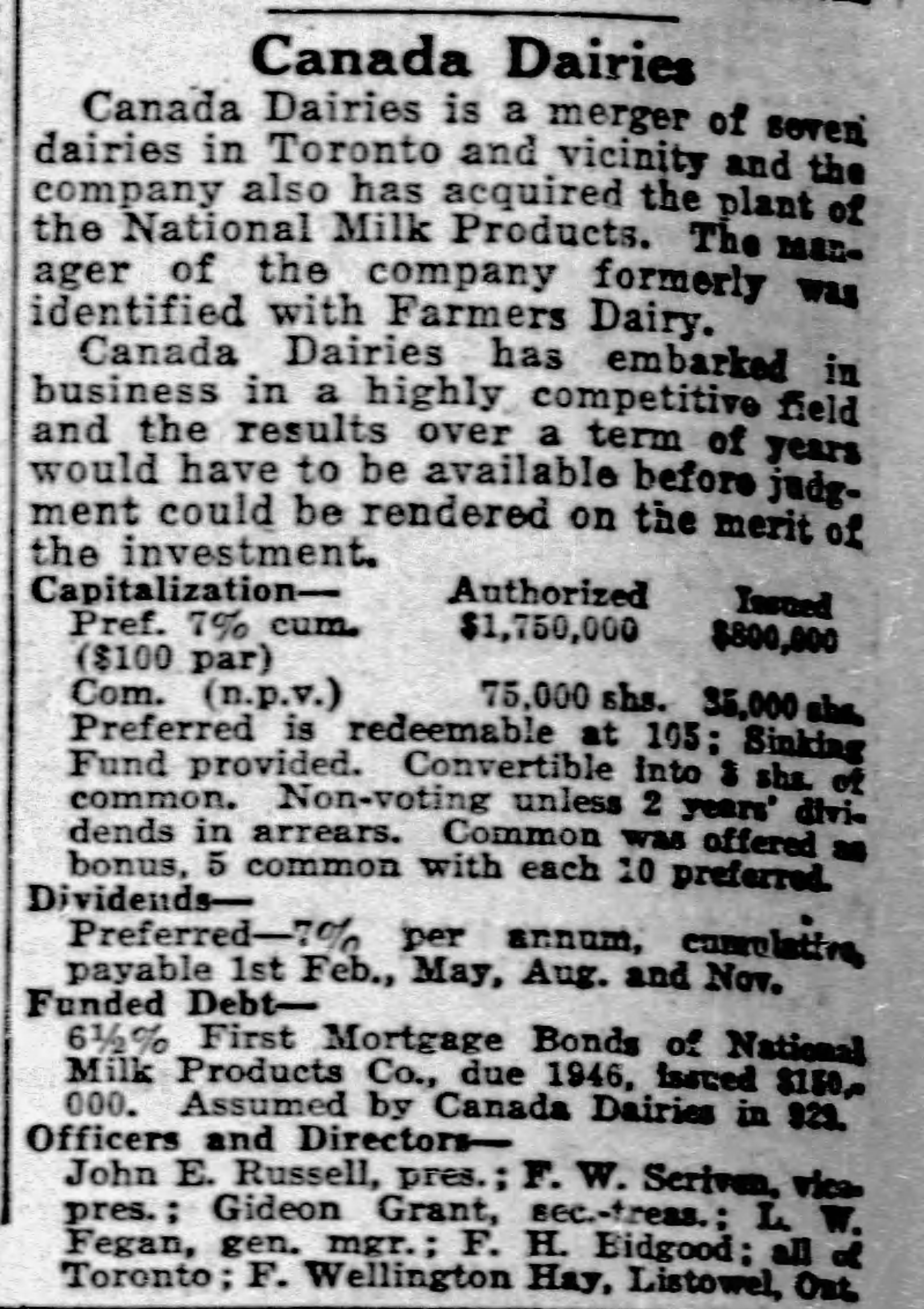 19291114 Financial Post Canada Dairy