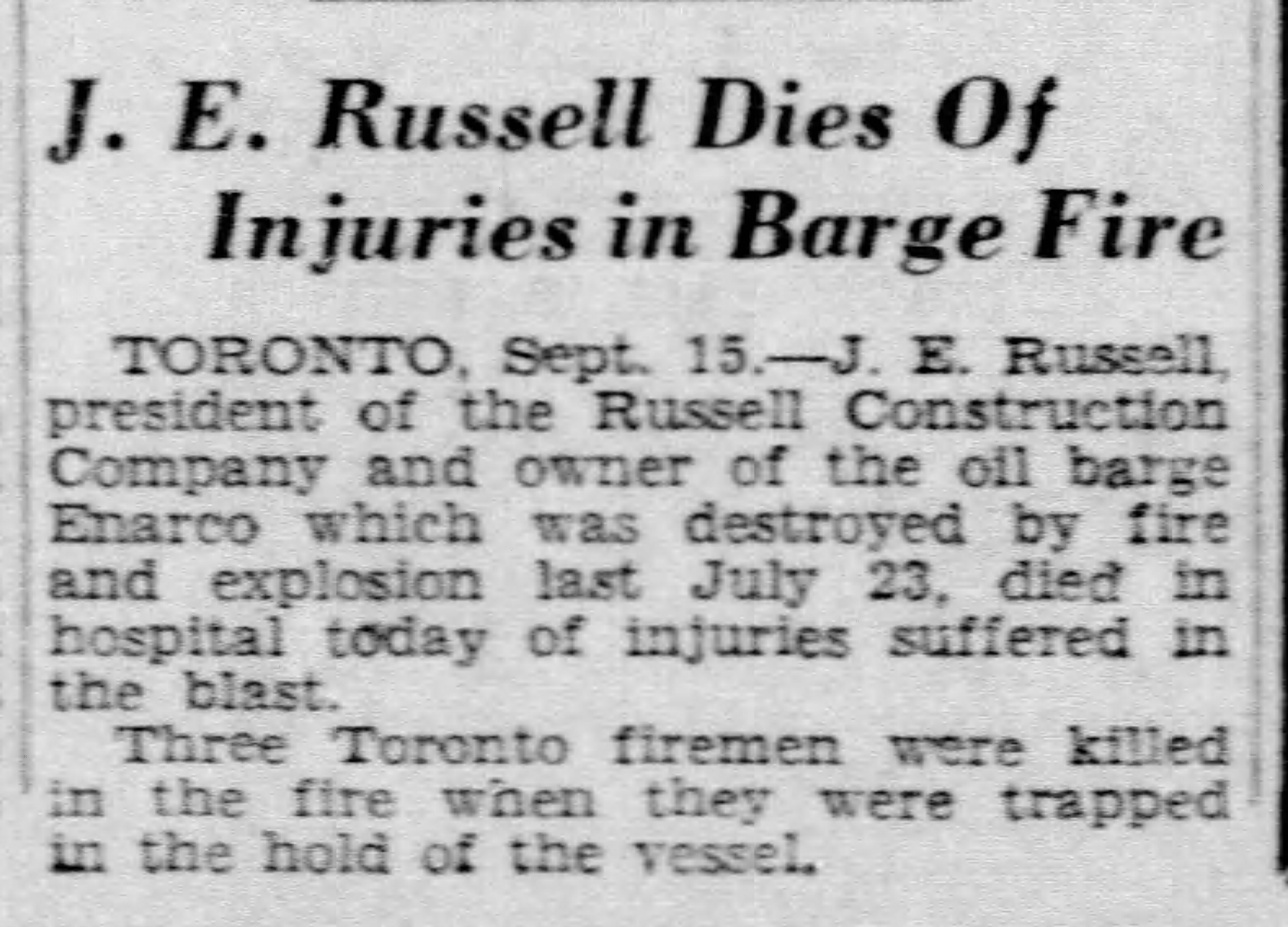 19340913 Windsor Star John E Russell dies