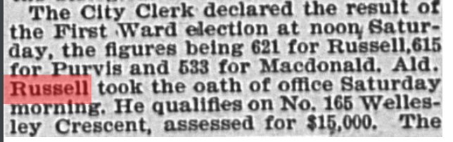 18960420 GL John Russell declared elected1