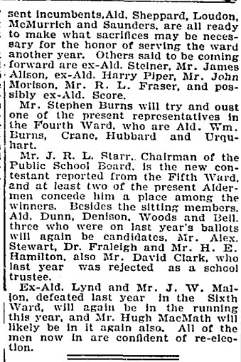 19001204 GL Ald Russell runs again2