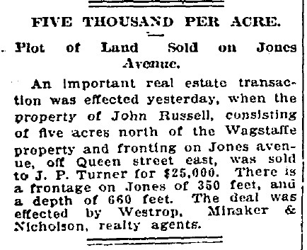 19110513 GL Real Estate sale John Russell property Jones Ave