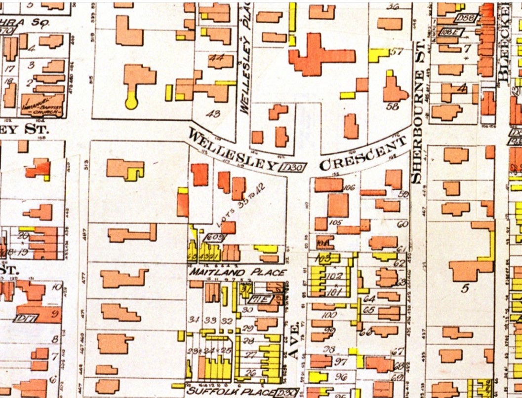 19120000 Goad's Atlas 165 Wellesley Cresc s.e. cor Sherbourne