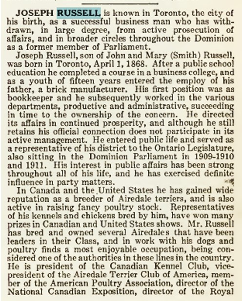 1923 Jesse Edgar Middleton, The municipality of Toronto 249-250