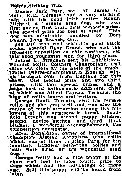 19220217 GL Joseph Russell and dogs at Westminister dog show 2