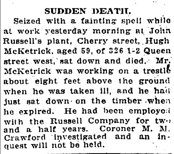 19220324 GL Sudden death McKetrick John E Russell worker