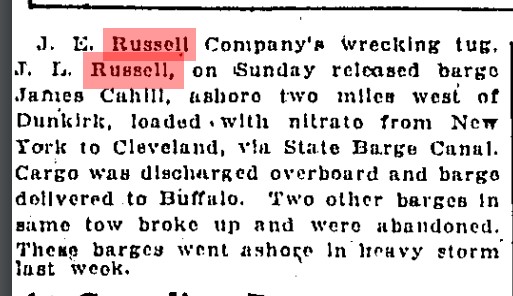 19230906 GL J. E. Russell tug frees ship