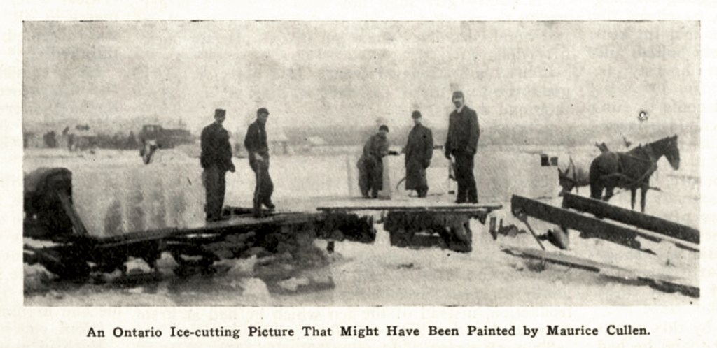Ice cutters at work on Ashbridge's Bay, 1913